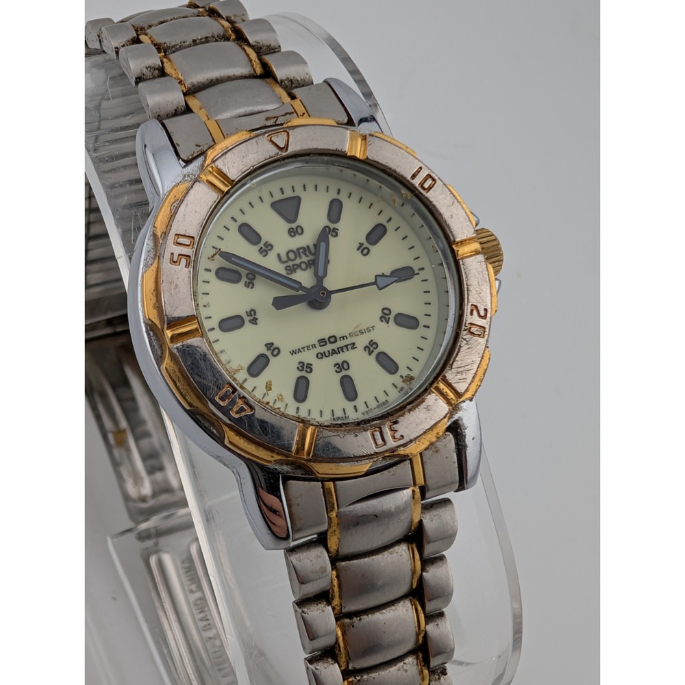 Lorus Sport Women's Watch 28mm Case Two Tone 7.25" Band- New Battery